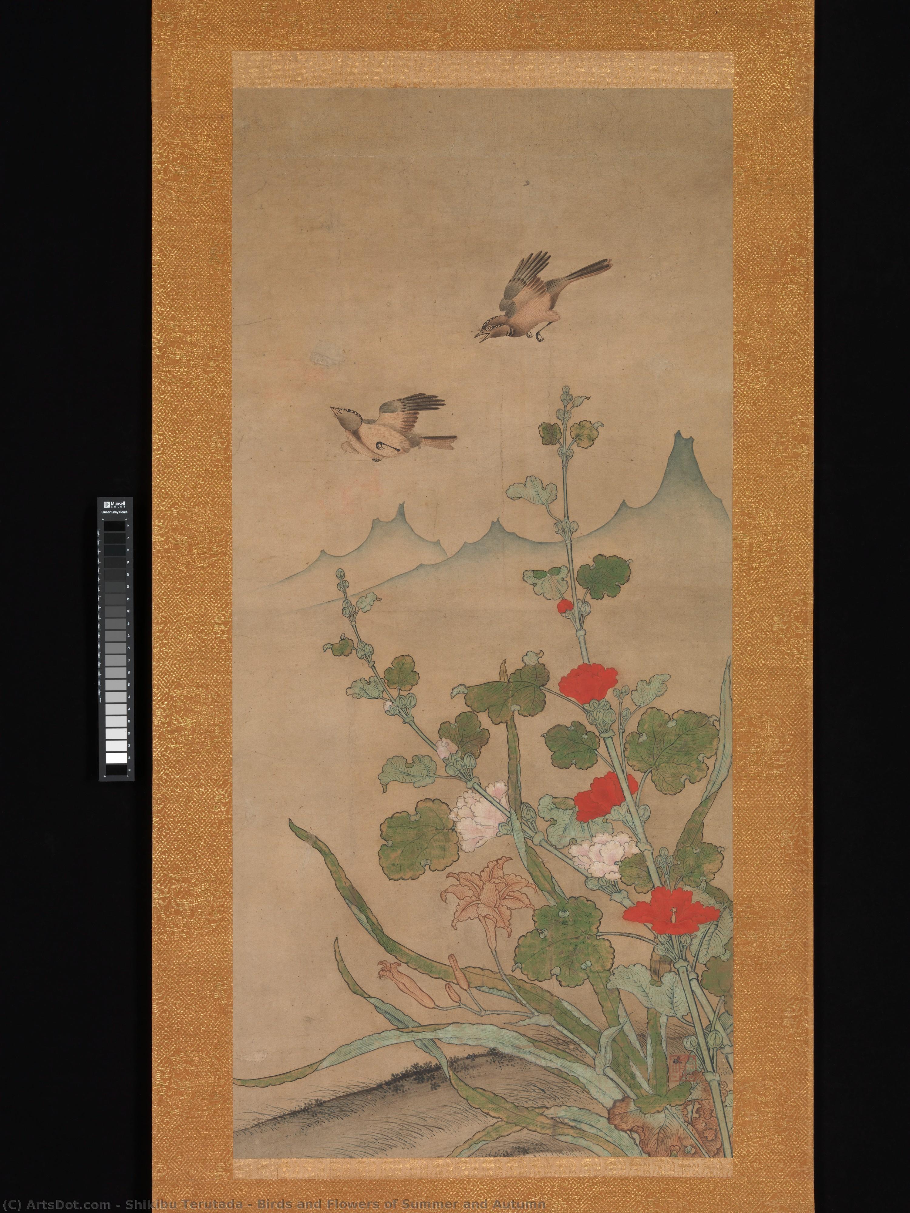 Birds And Flowers Of Summer And Autumn — Terutada Shikibu