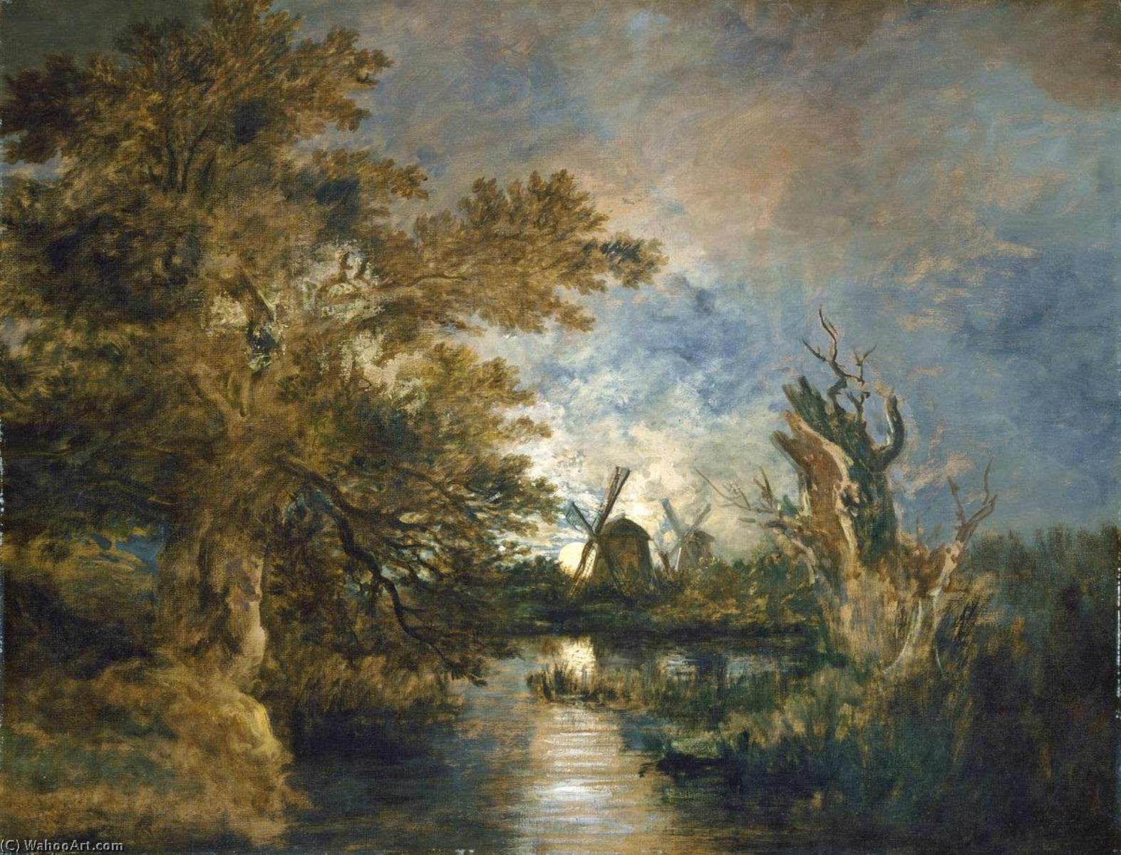 Moonlight On The Yare — John Crome