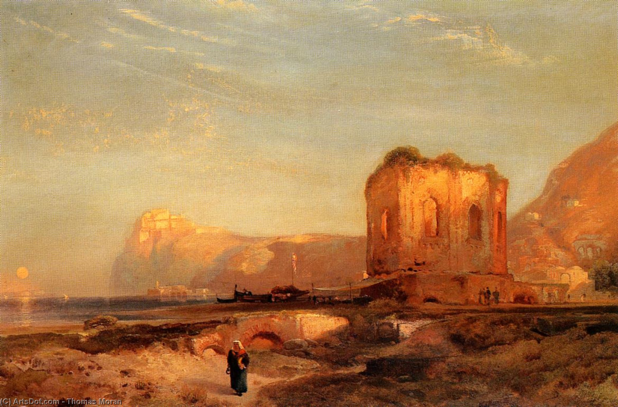 Temple Of Venus, Castle Of Baiae — Thomas Moran