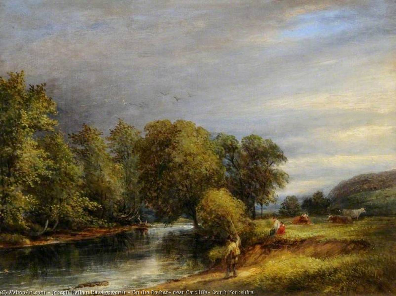 On The Rother, Near Catcliffe, South Yorkshire — Joseph Hallam Hawkesworth