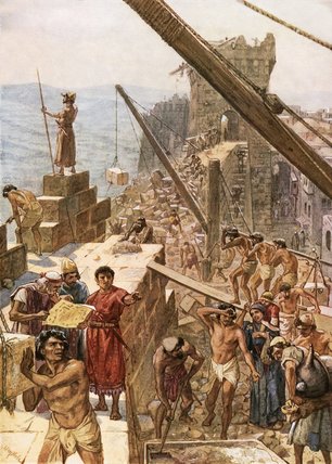 Rebuilding The Wall Of Jerusalem Under Nehemiah — William Brassey Hole