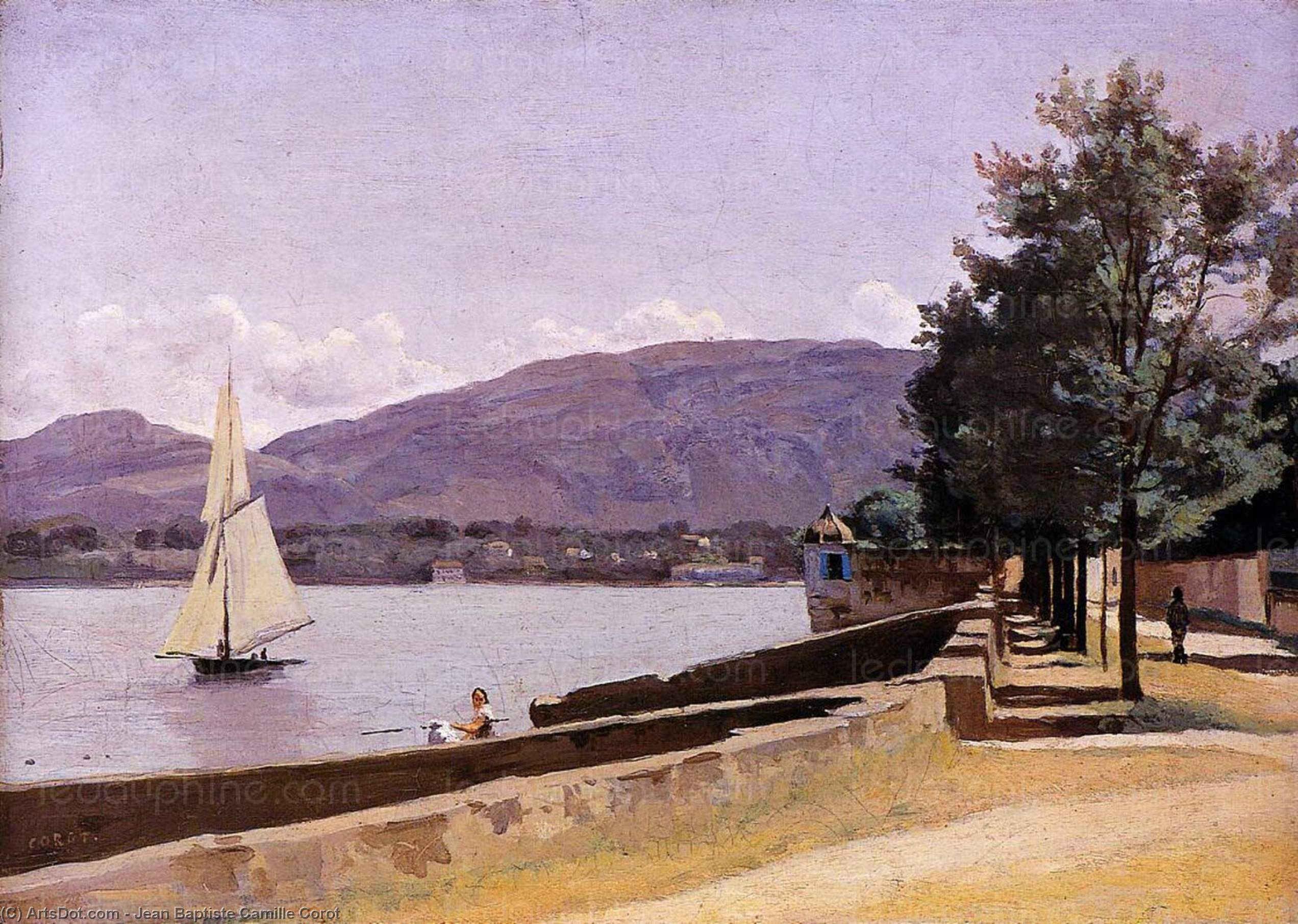 Le Quai Des Paquis, Geneva — Jean-baptiste-camille Corot