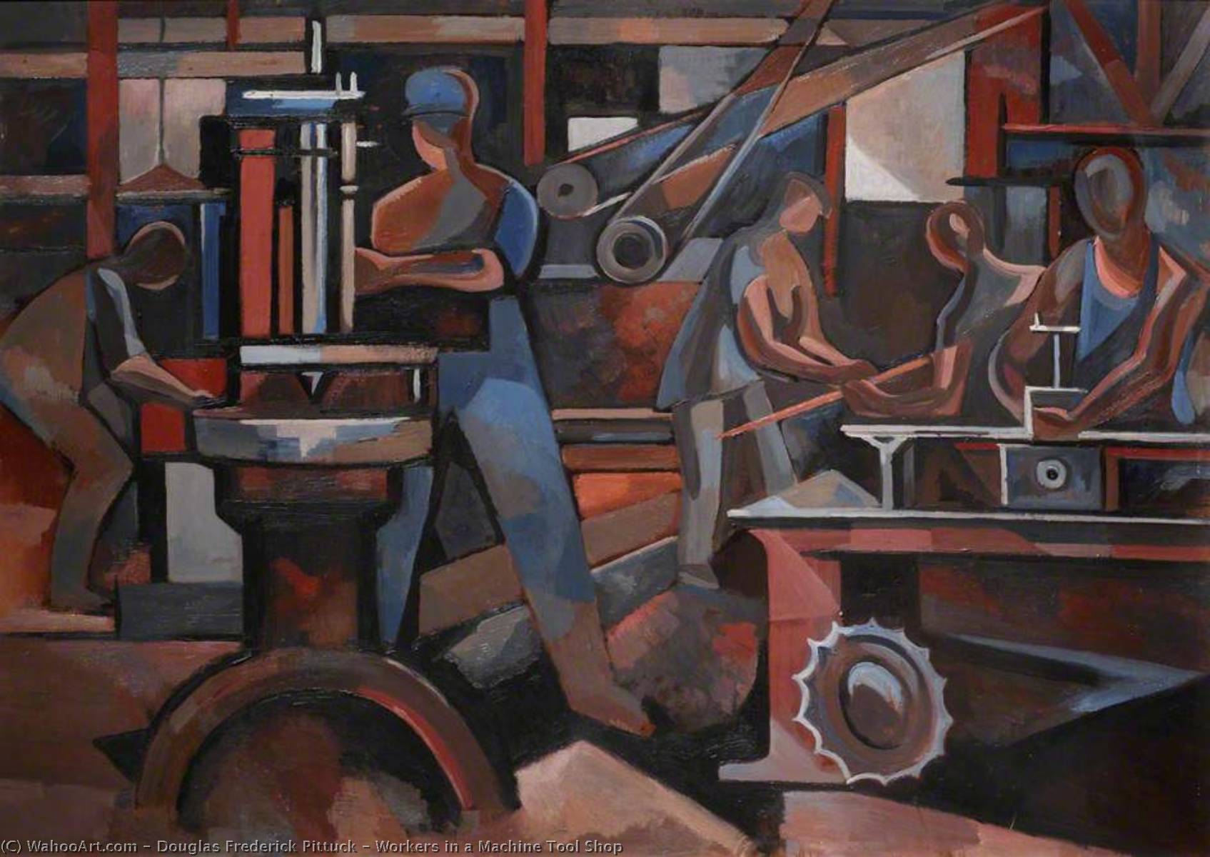 Workers In A Machine Tool Shop — Douglas Frederick Pittuck