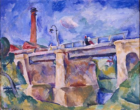 Bridge In Nara. The Wind. — Pyotr Konchalovsky