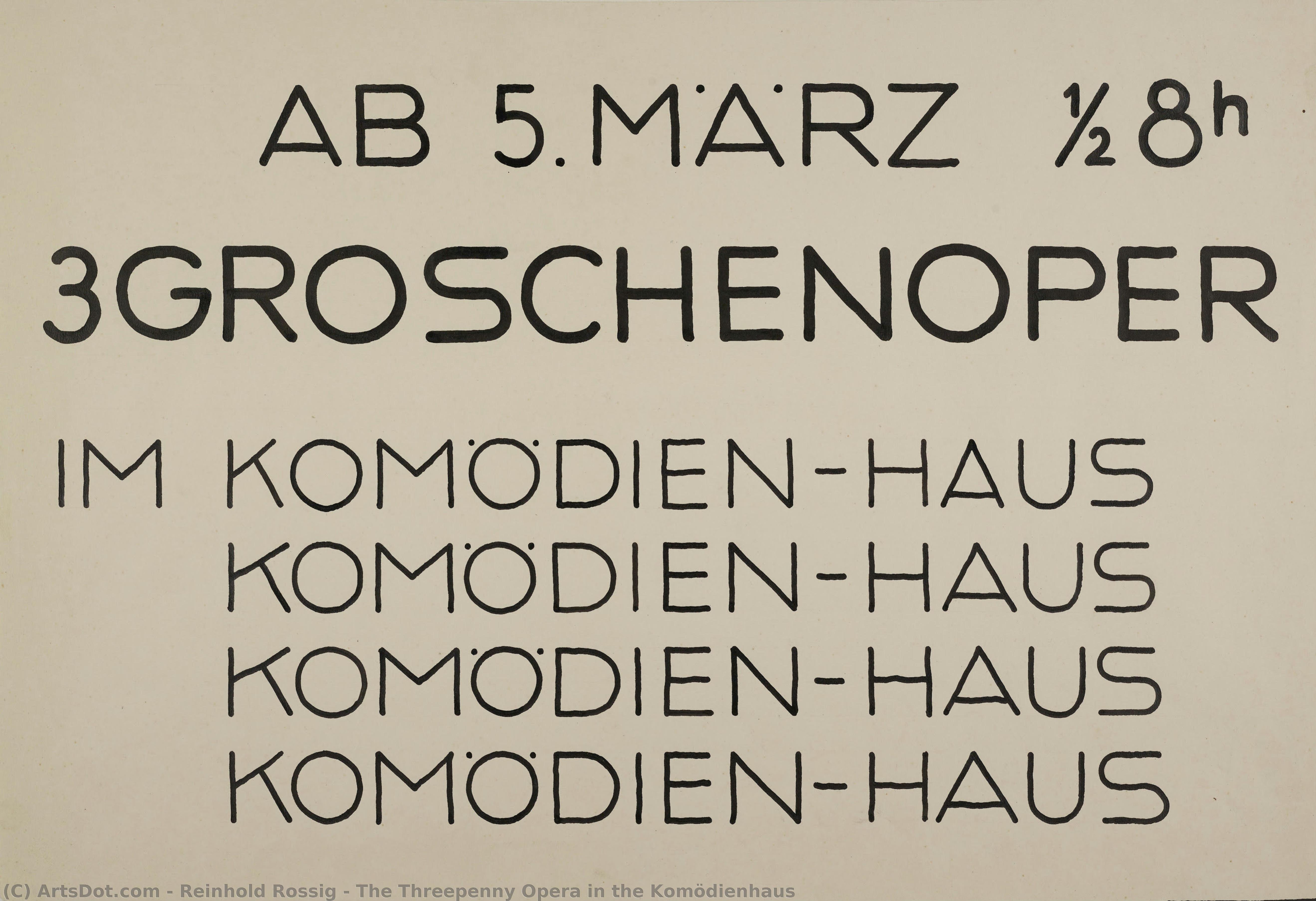 The Threepenny Opera In The Komödienhaus — Reinhold Rossig