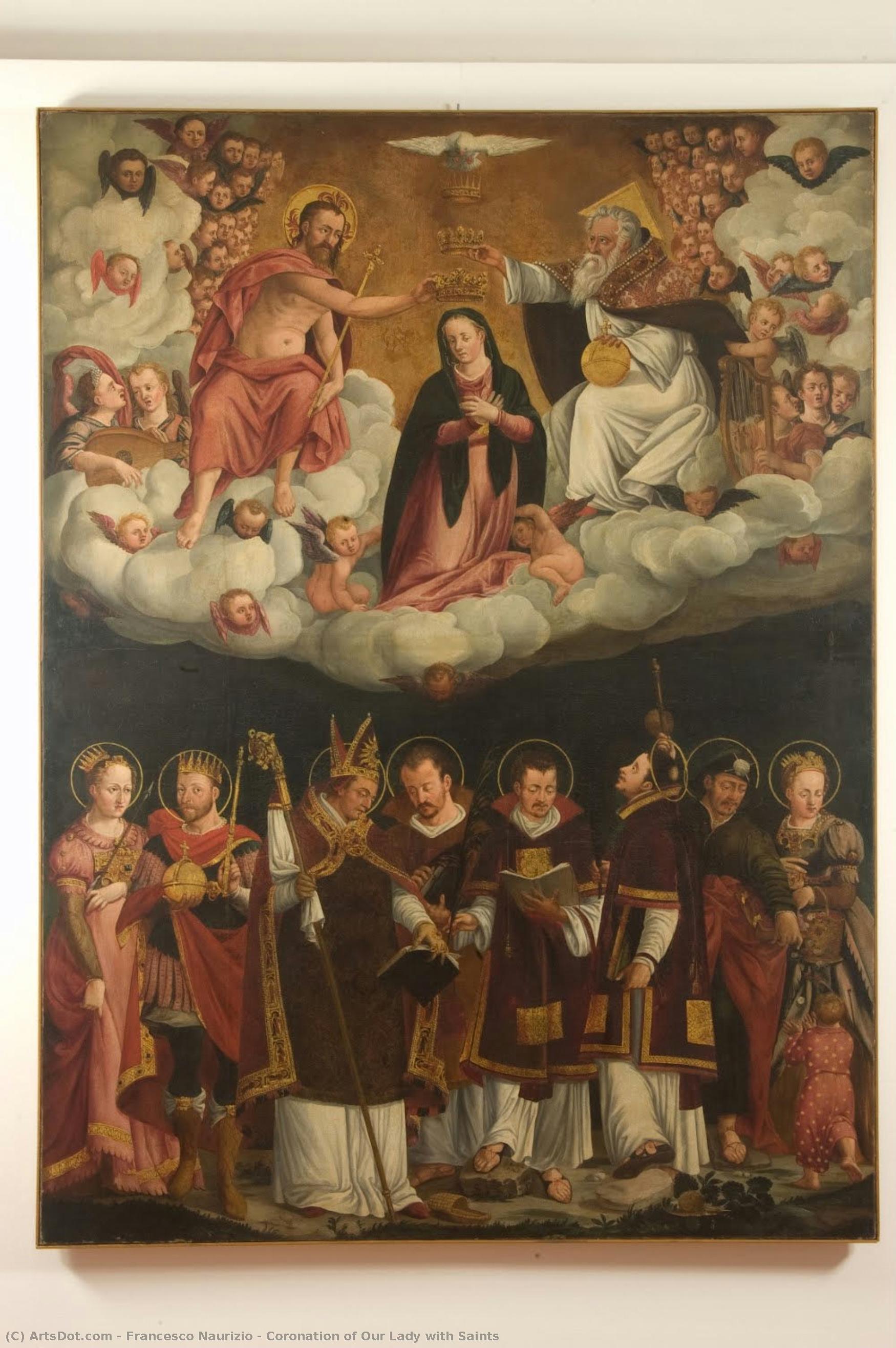 Coronation Of Our Lady With Saints — Francesco Naurizio