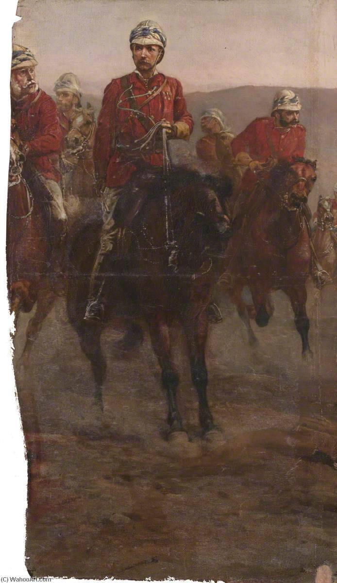 After The Battle Arrival Of Lord Wolseley And Staff At The Bridge Of Tel El Kebir At The Close Of The Action, 13 September 1882 — Elizabeth Thompson