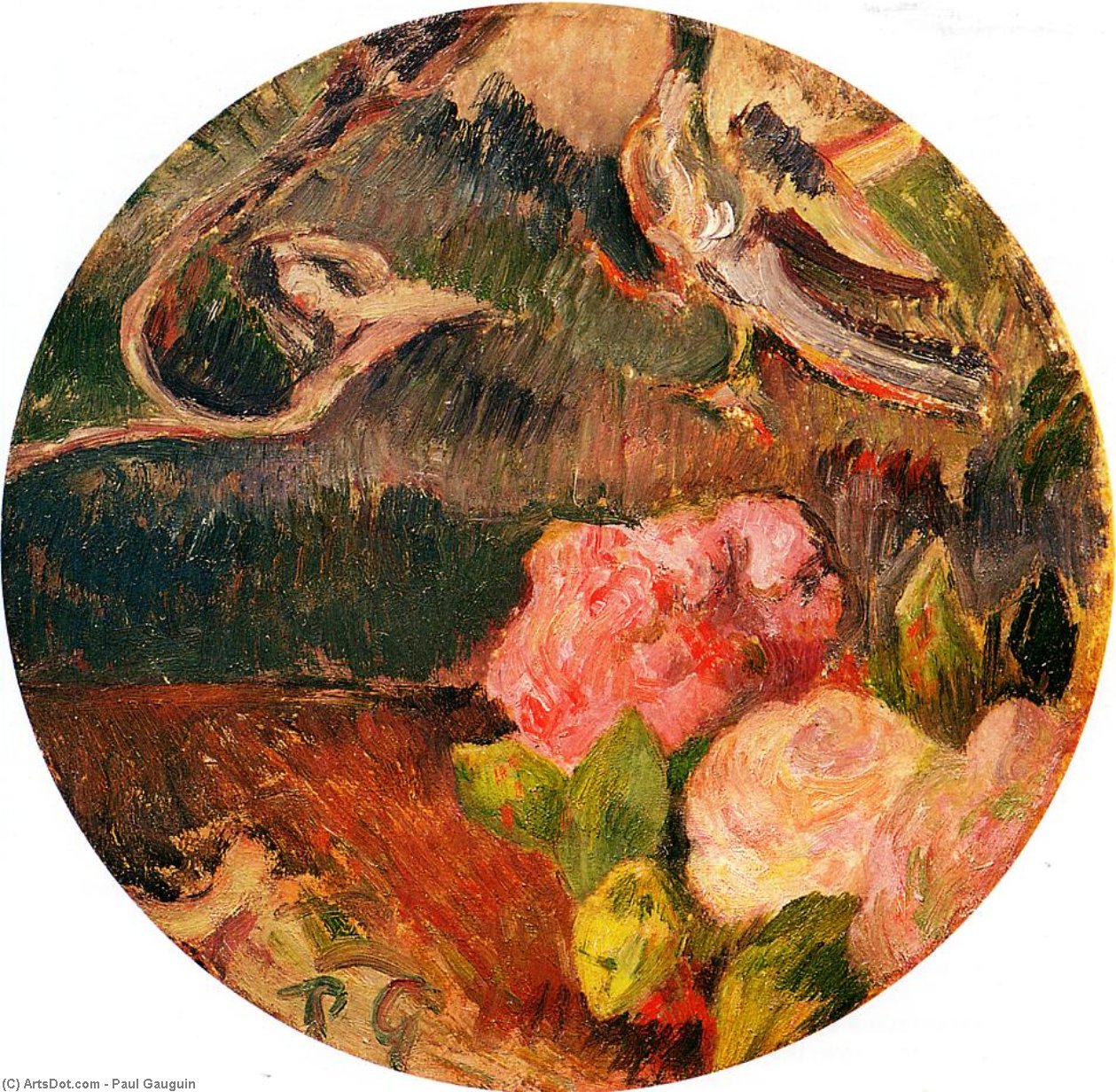 Blumen Und Ein Vogel — Eugène Henri Paul Gauguin