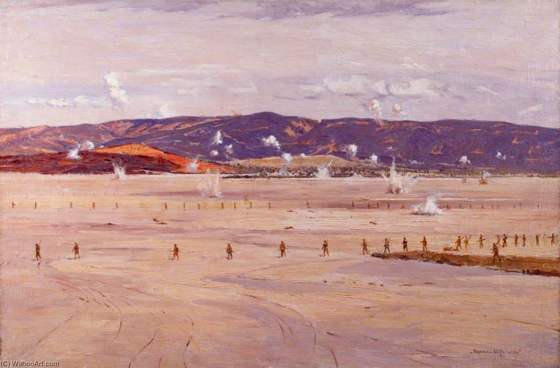 The Salt Lake, Suvla Bay The Advance, 21 August 1915 — Norman Wilkinson