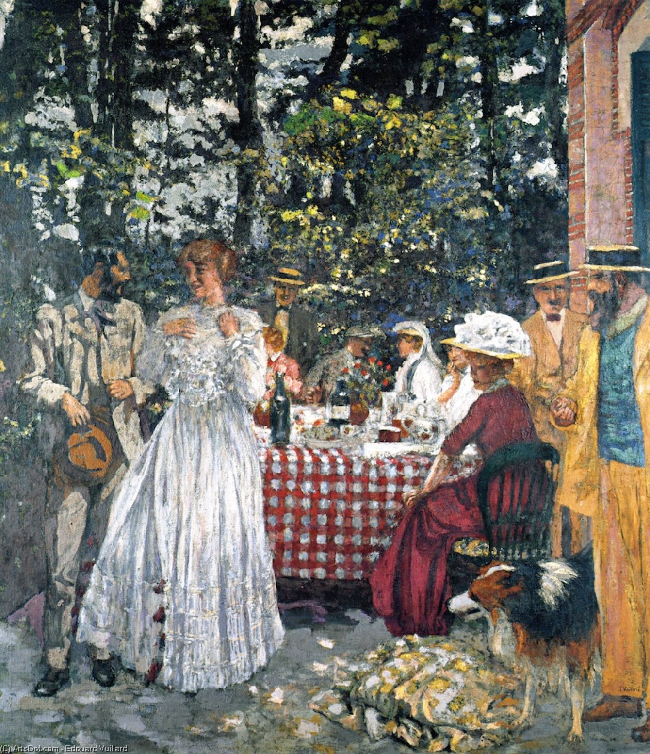 The Terrace At Vasouy: Luncheon — Jean-édouard Vuillard