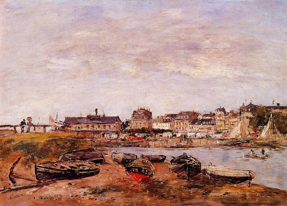 Trouville, The View From Deauville On Market Day — Eugène Louis Boudin