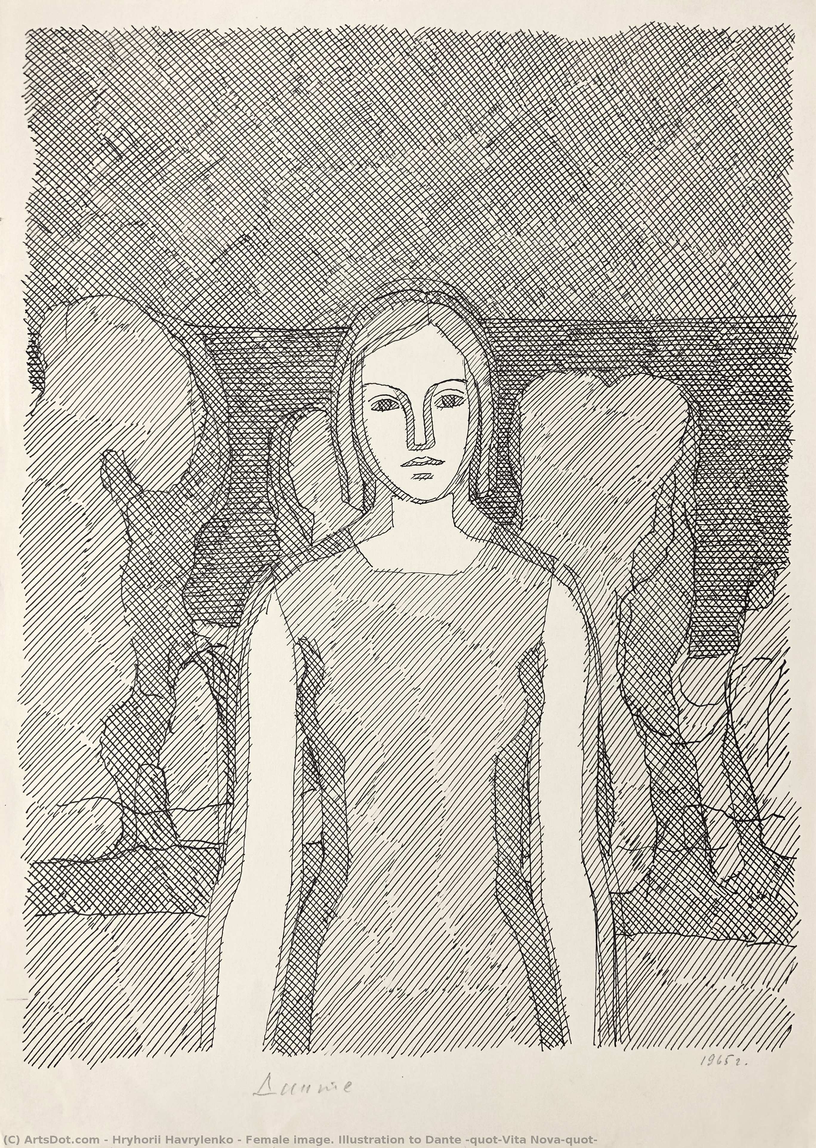 Female Image. Illustration To Dante "vita Nova" — Hryhorii Havrylenko