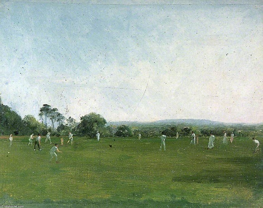 Cricket Match At Heathfield Park, Sussex — Henry Thomas Schafer