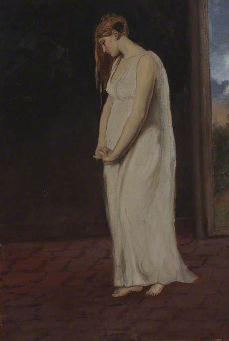 A Young Woman In White — Joshua Cristall