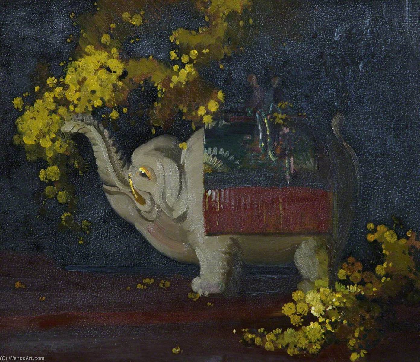 Still Life Study With A Flower And An Elephant Vase — Herbert Davis Richter