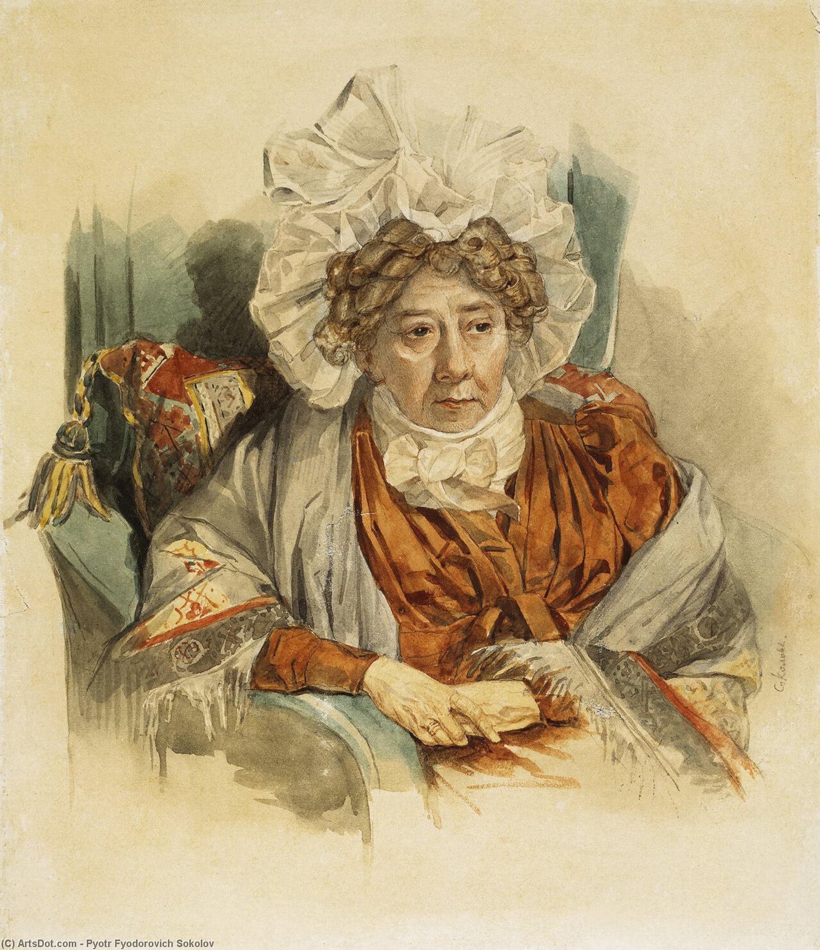 Portrait Of Natalia Zagriazhskaya — Pyotr Fyodorovich Sokolov