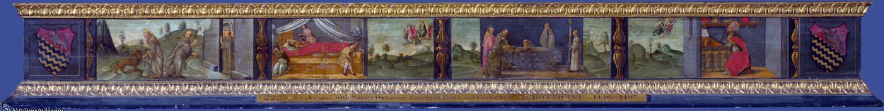 Szenen Aus Dem Leben Des Heiligen Hieronymus - Predella — Francesco Botticini