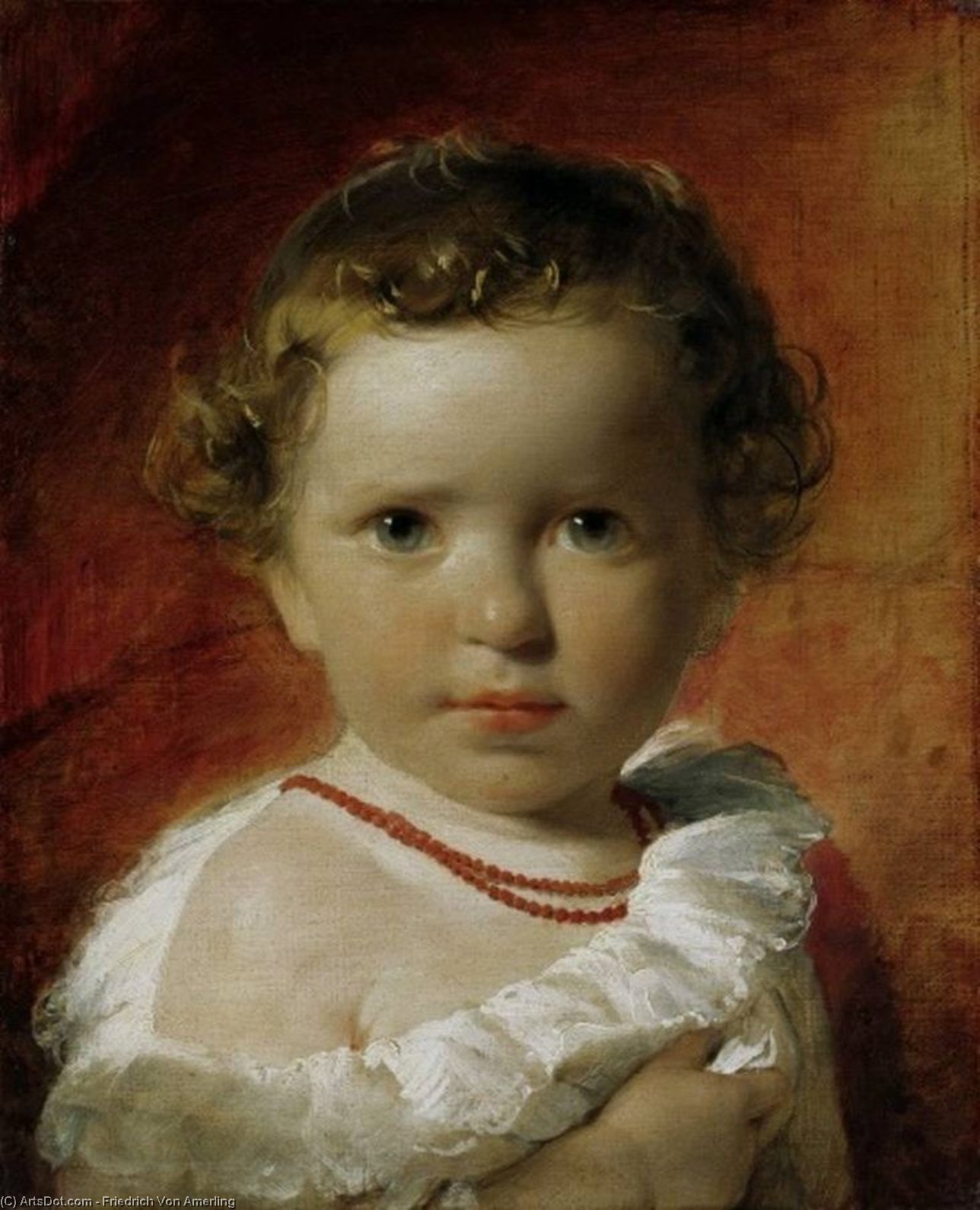 Portrait Of Princess Karoline Von Liechtenstein At The Age Of One And A Half — Friedrich Ritter Von Amerling