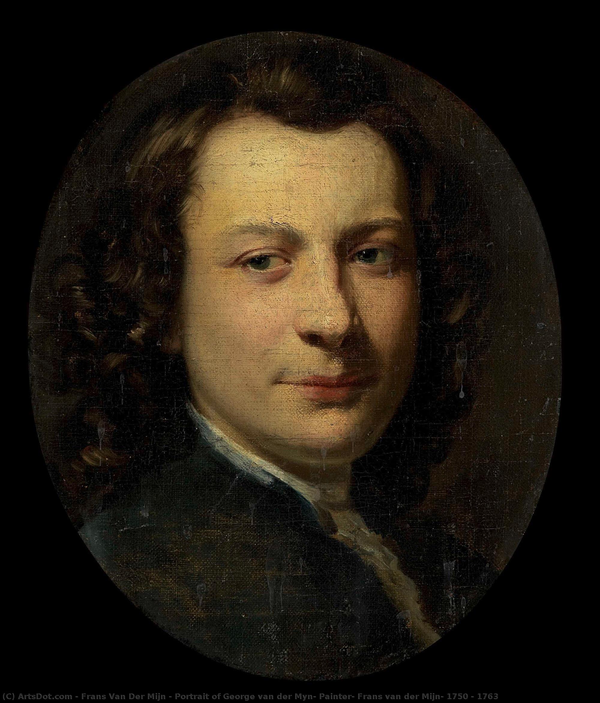 Portrait Of George Van Der Myn, Painter, Frans Van Der Mijn, 1750 - 1763 — Frans Van Der Mijn