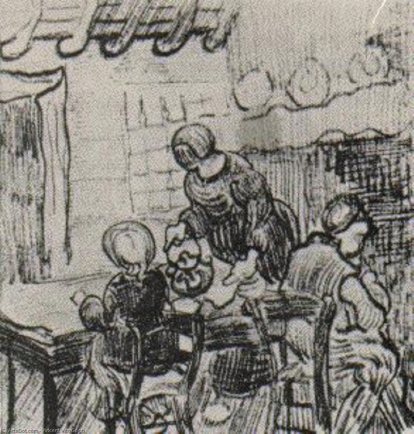 Niño Y Mujer Vertiendo Café — Vincent Willem Van Gogh