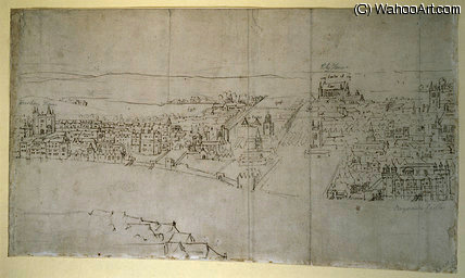 Durham House To Barnard's Castle - From The London Panorama — Antonio De Las Viñas