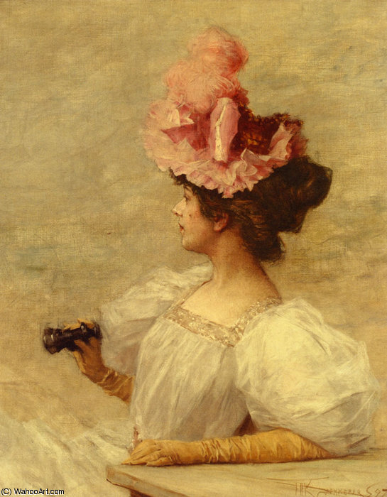 Woman With Opera Glasses — Frederik Hendrik Kaemmerer