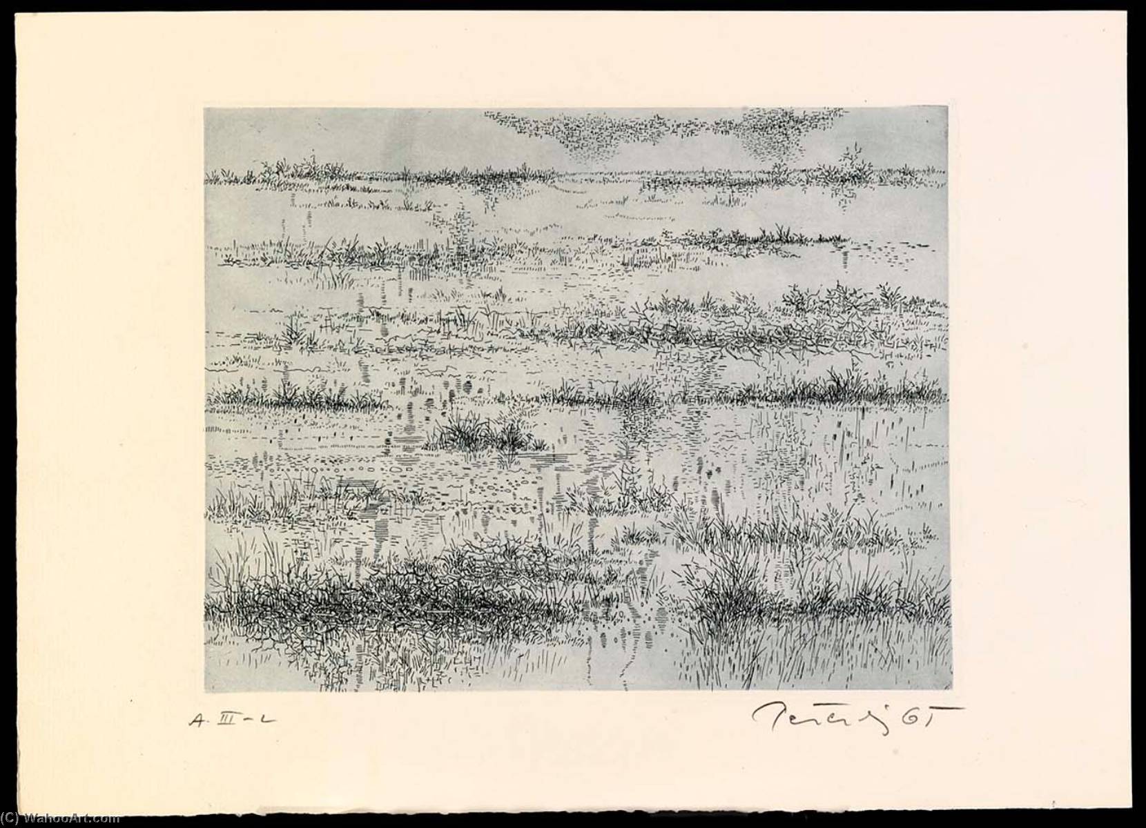 Marshes In Winter, From The Portfolio A Genesis — Gabor Peterdi