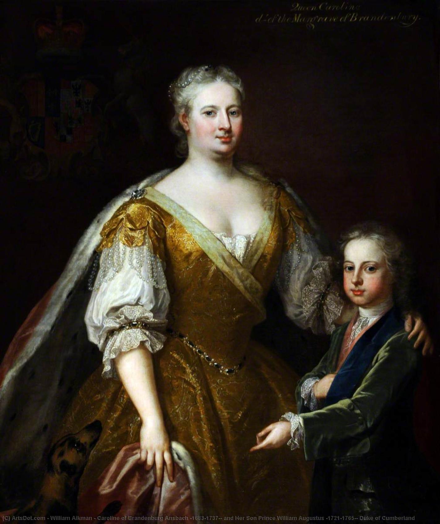 Caroline Of Brandenburg Ansbach (1683–1737), And Her Son Prince William Augustus (1721–1765), Duke Of Cumberland — William Aikman