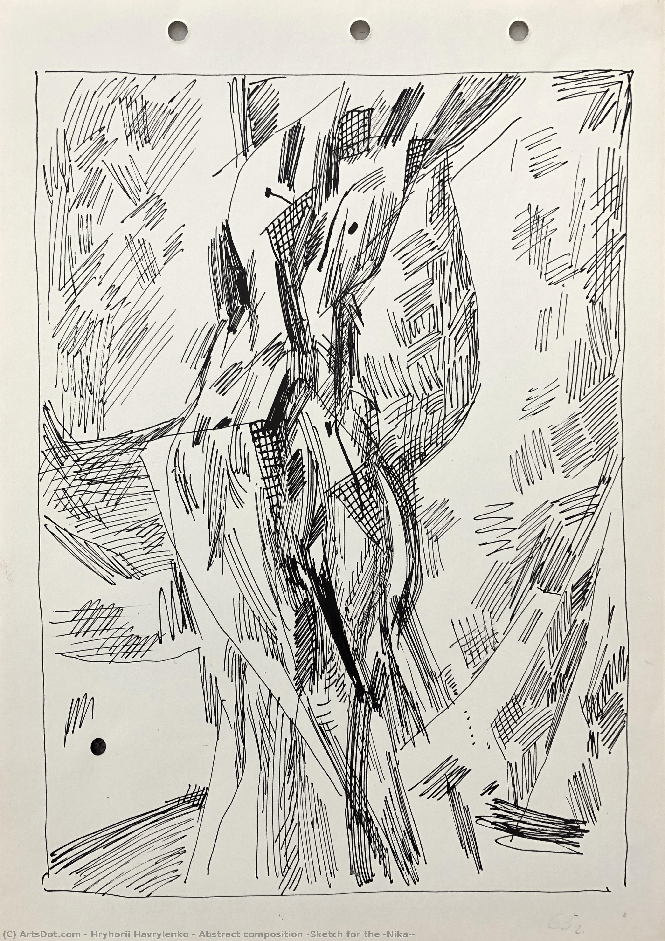 Abstract Composition (sketch For The "nika") — Hryhorii Havrylenko