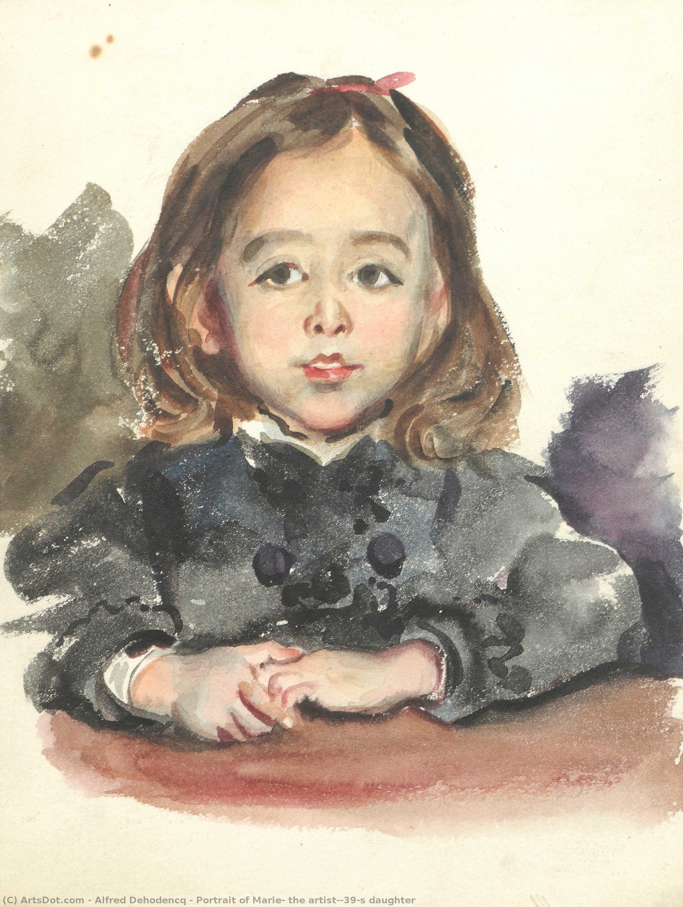 Portrait Of Marie, The Artist's Daughter — Alfred Dehodencq