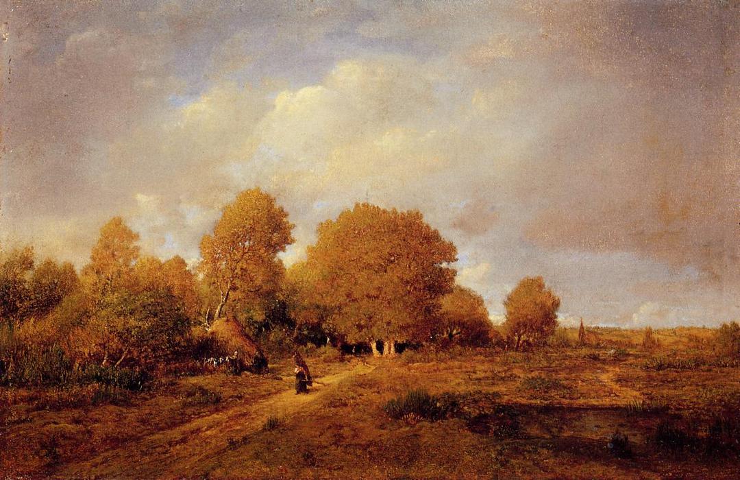 Woman Carrying Wood — Théodore Rousseau (pierre Etienne Théodore Rousseau)