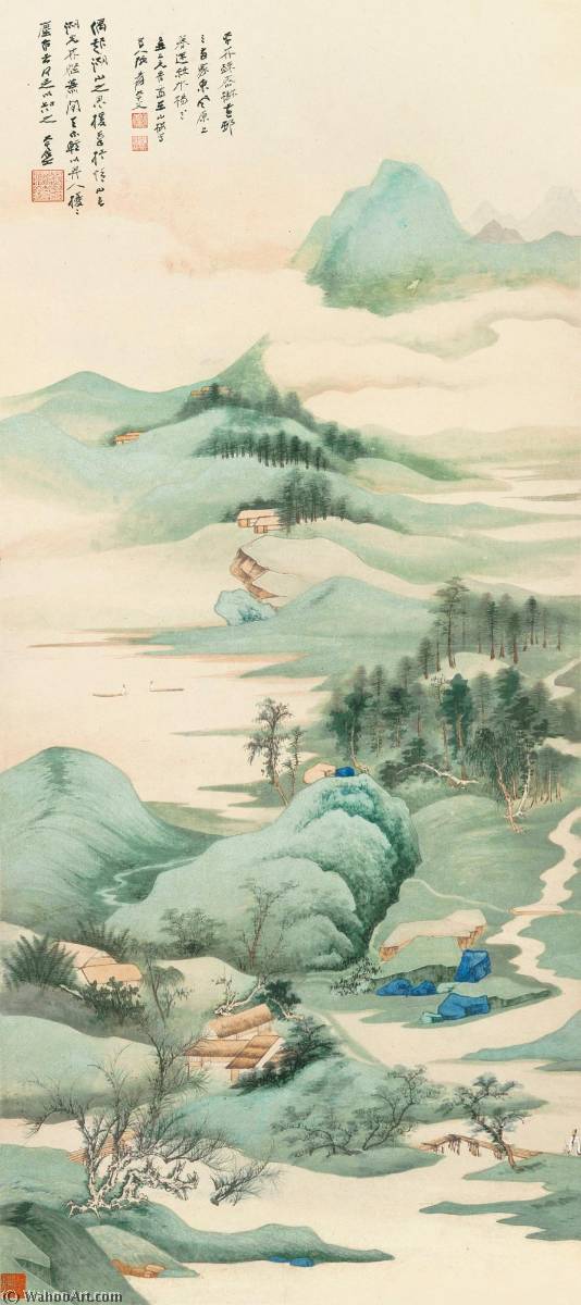 Shimmering Lake And Mountain Colours — Zhang Daqian