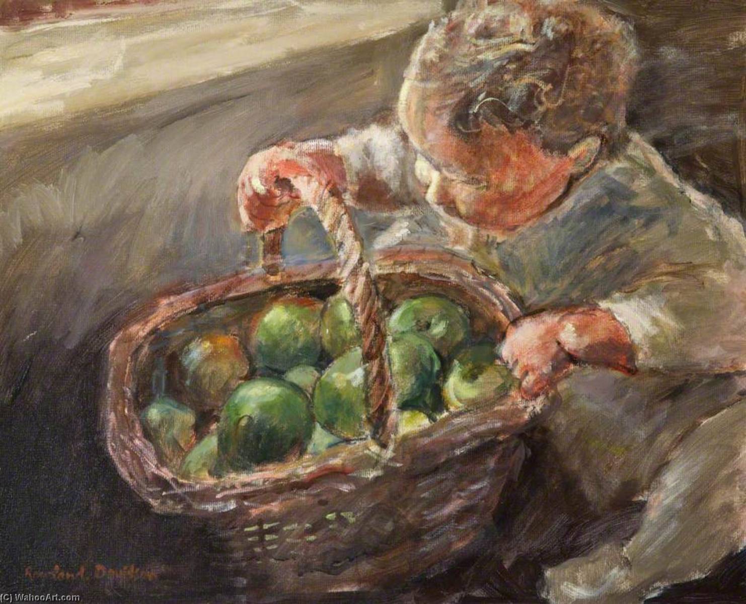 Child And Apples — Rowland Davidson