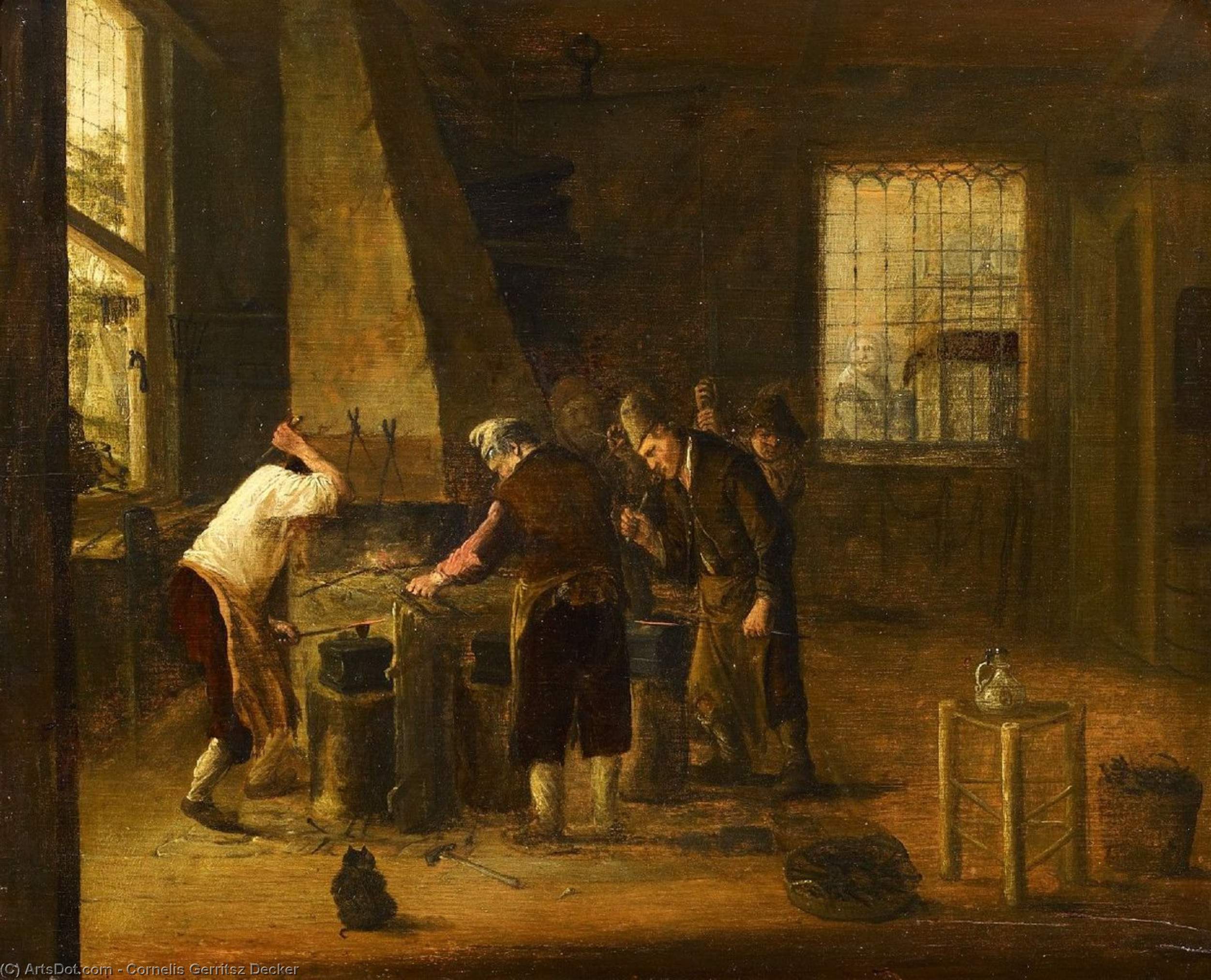 In Der Schmiede — Cornelis Gerritsz Decker