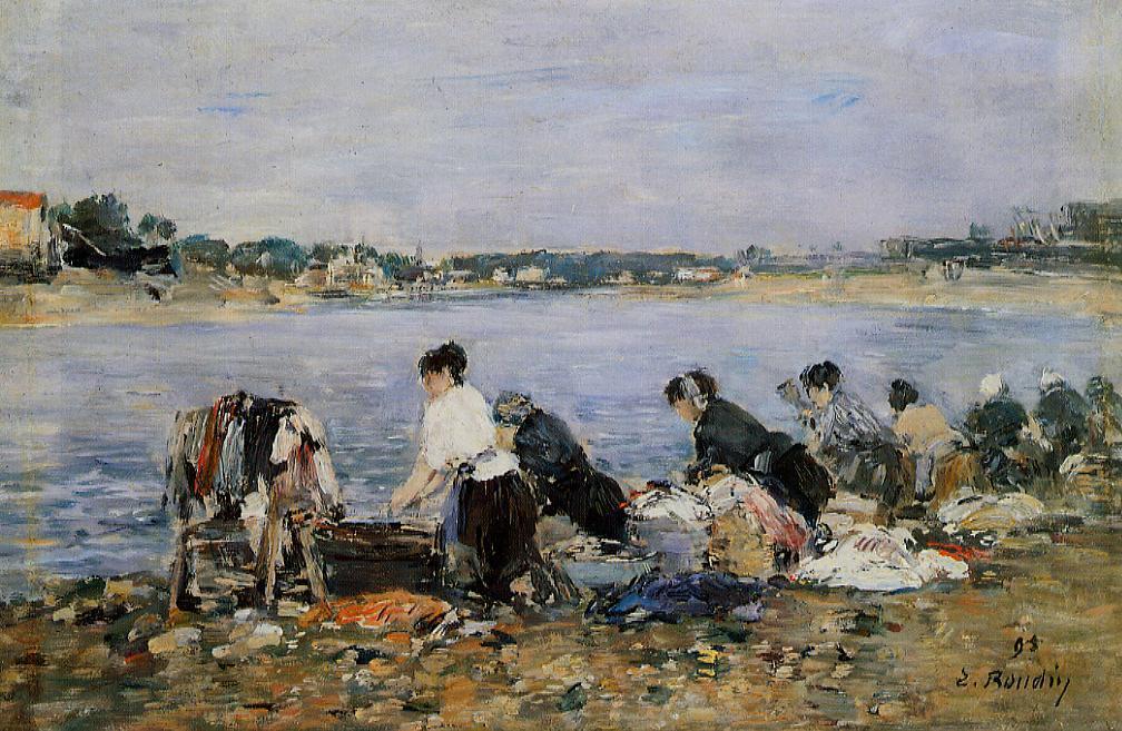 Laundresses On The Banks Of Touques — Eugène Louis Boudin