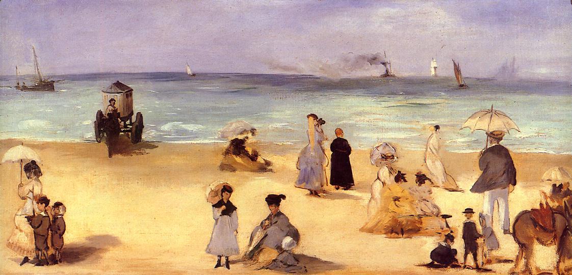 On The Beach At Boulogne — Édouard Manet