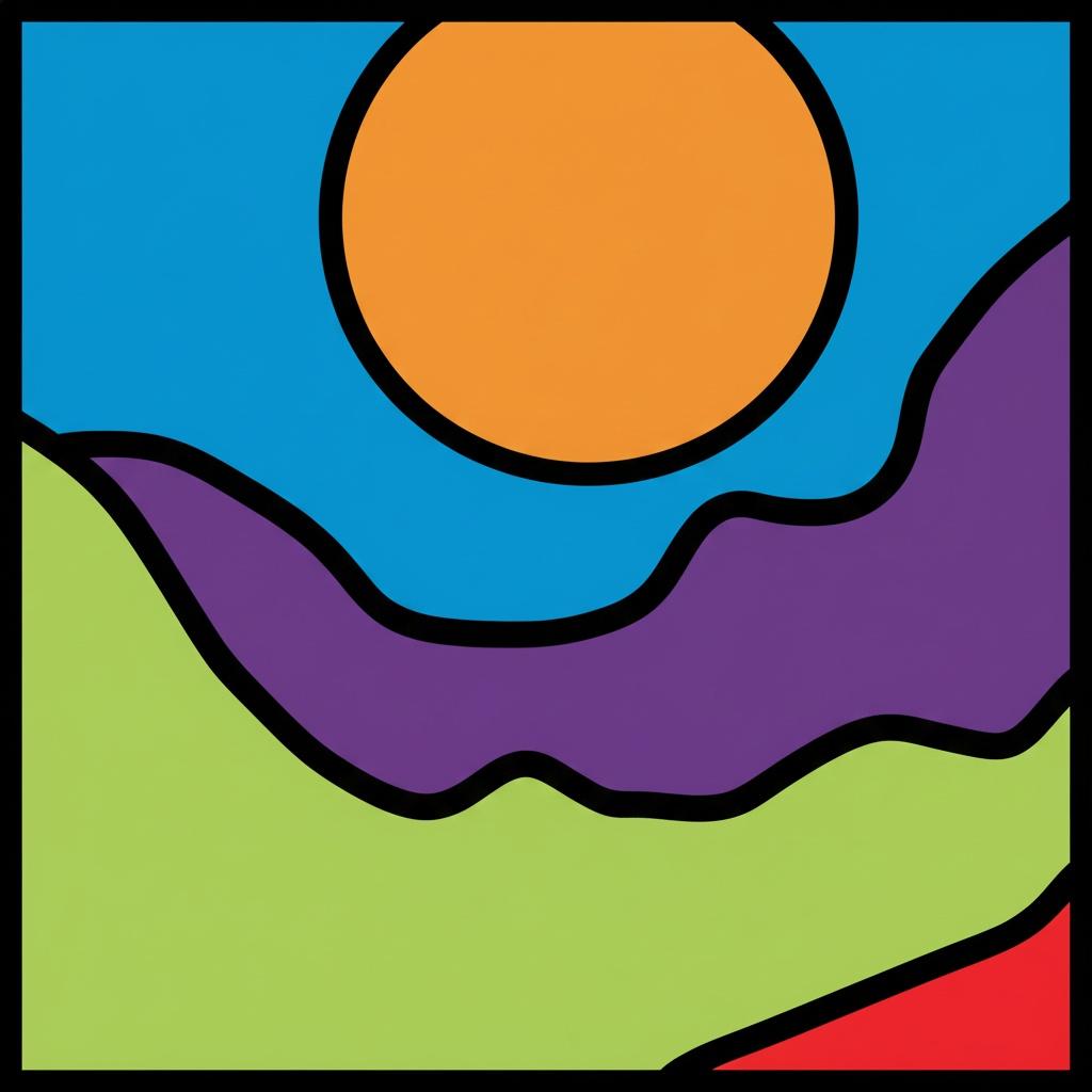 Chromatischer Rhythmus Des Solaren Horizonts In Einer Singulären Abstrakten Landschaft — Caroline Pelletier
