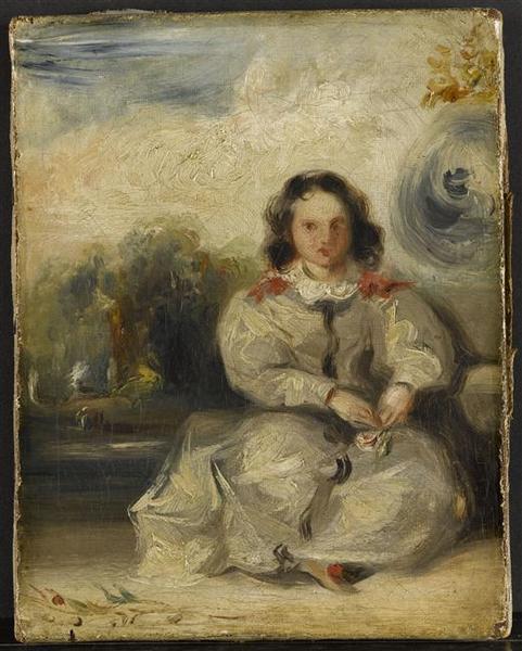 Portrait Présumé De Léopoldine Hugo (1824 1843) Portrait D'adèle Hugo (ancien Titre) — Louis Boulanger