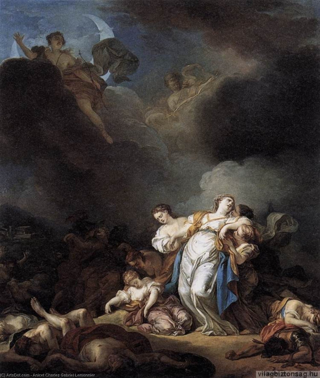 Apollo And Diana Attacking Niobe And Her Children — Anicet Charles Gabriel Lemonnier