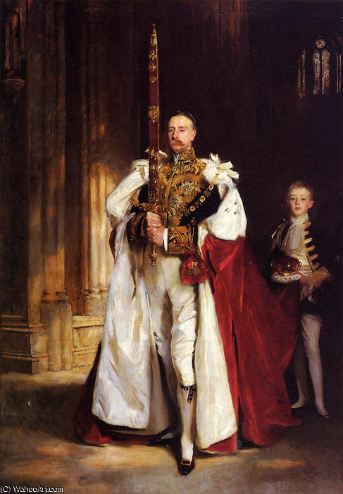 Charles Stewart Sixth Marquess Of Londonderry Carrying The Great Sword Of State At The Coronat — John Singer Sargent
