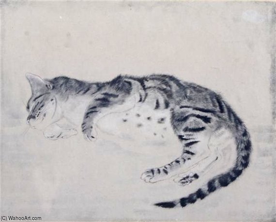Chaton Endormie — Léonard Tsuguharu Foujita