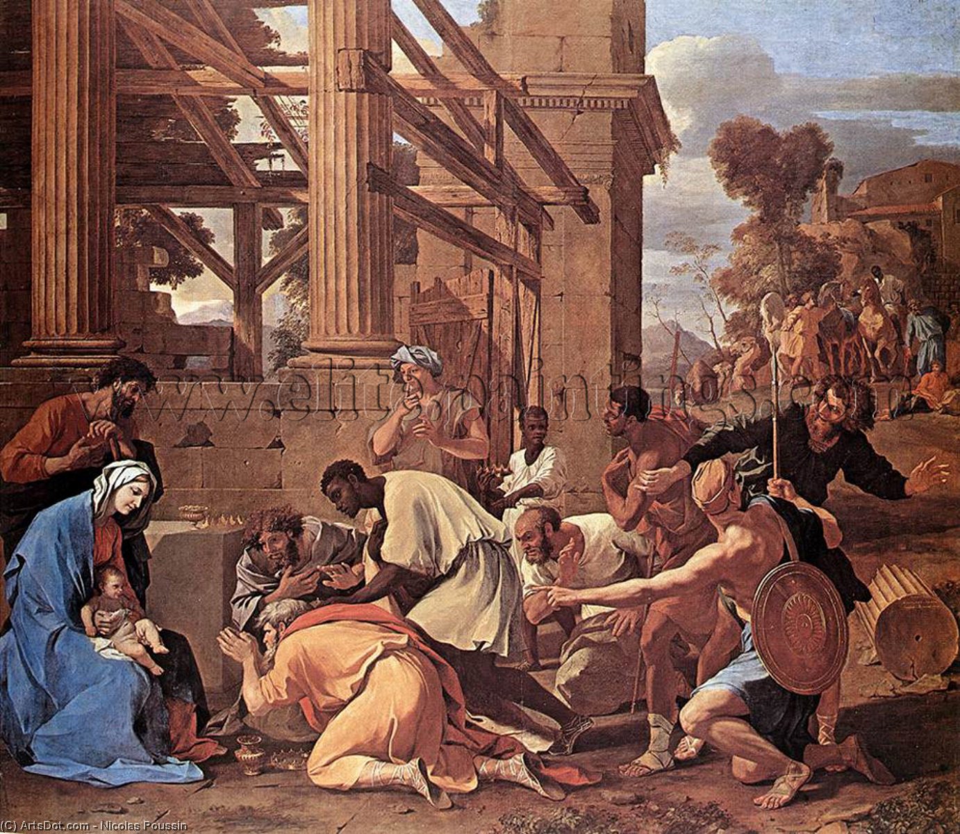 Adoration Of The Magi — Nicolas Poussin