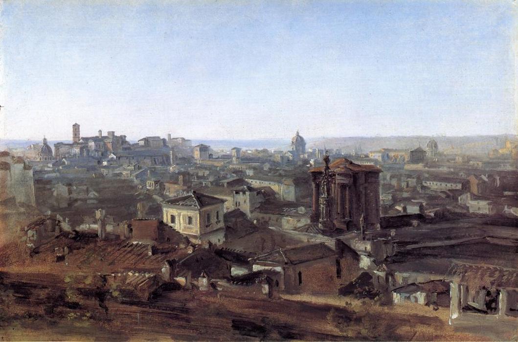 Three Views Of Rome From The Villa Malta: View Toward The Capitoline Hill — Johann Georg Von Dillis