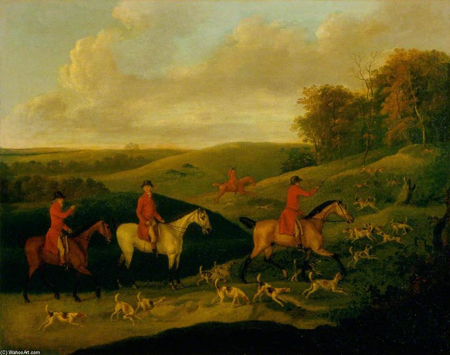 Hunting Scene, Finding The Scent — John Nost Sartorius