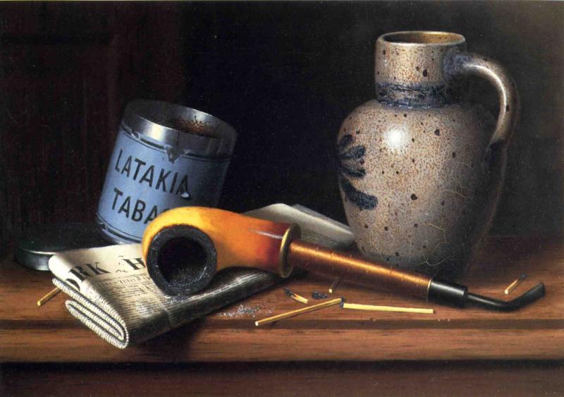 Still Life With Pipe And Tobacco — William Michael Harnett