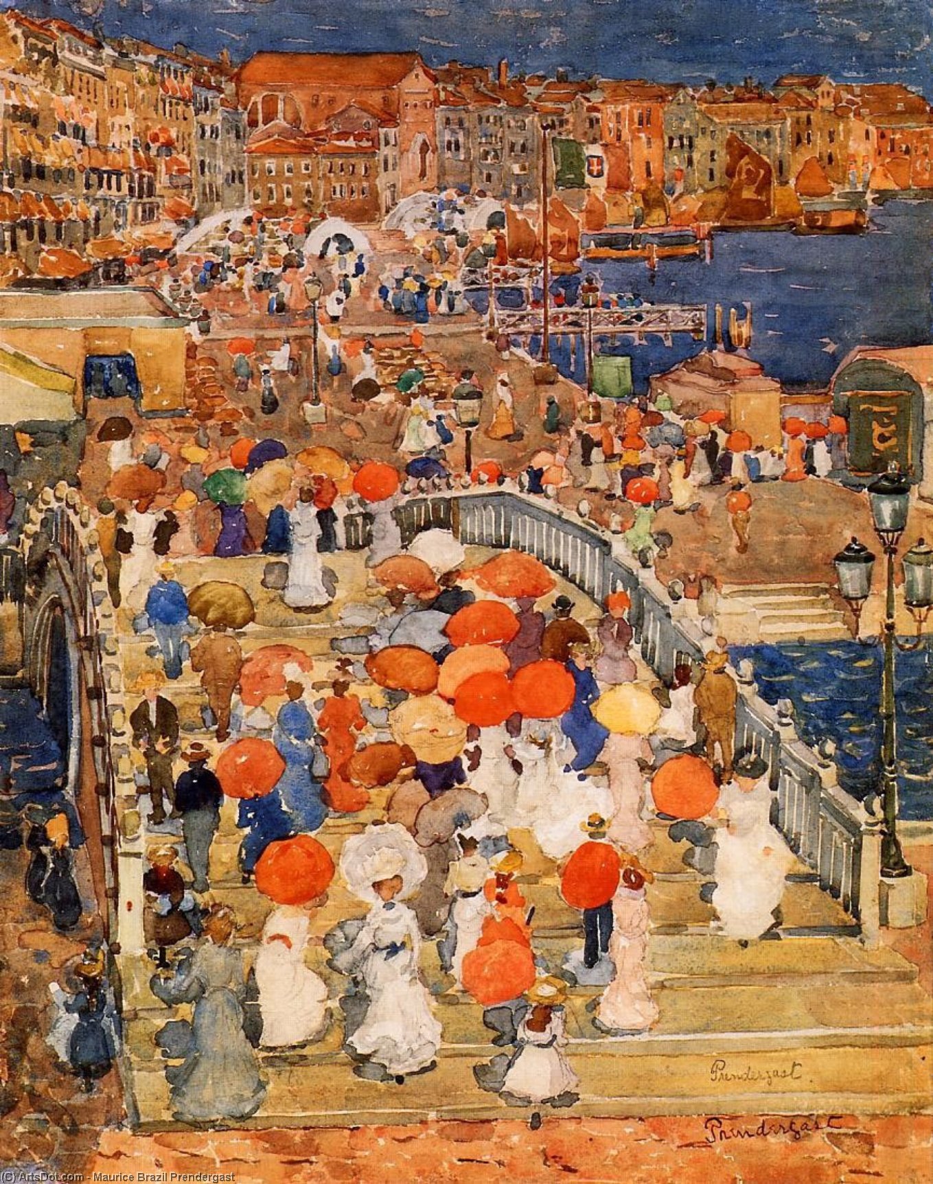 Ponte Della Paglia (aka Marble Bridge) — Maurice Brazil Prendergast