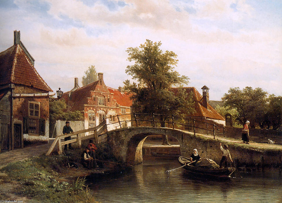 View On Enkhuizen — Cornelis Springer