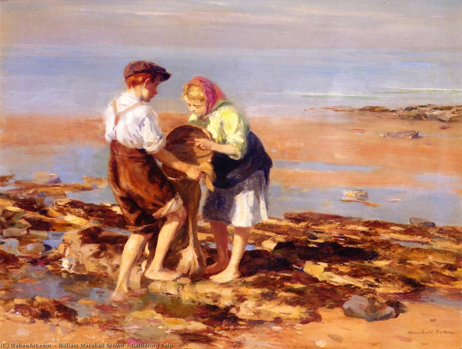 Gathering Kelp — William Marshall Brown
