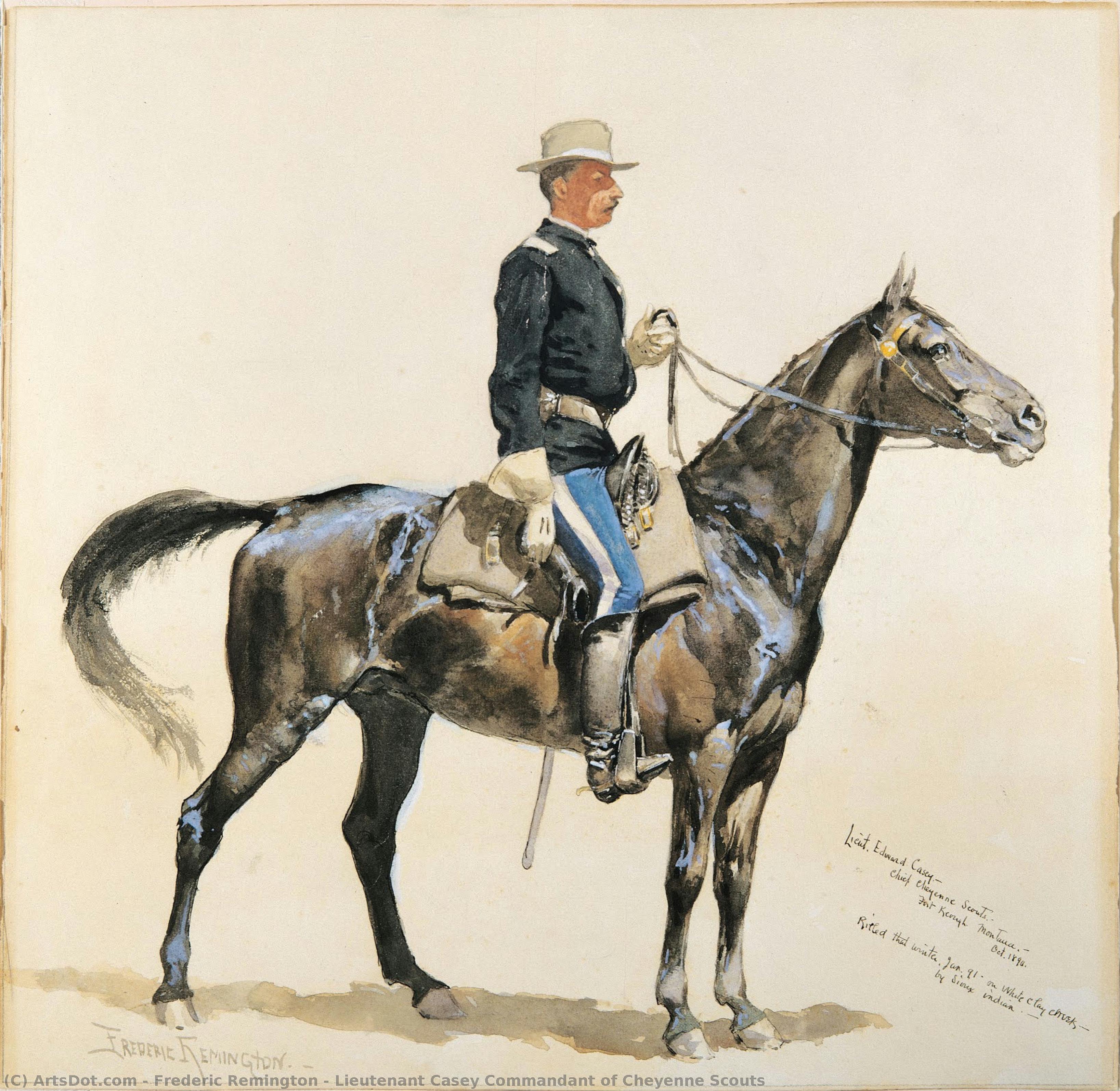 Lieutenant Casey Commandant Of Cheyenne Scouts — Фредерик Ремингтон