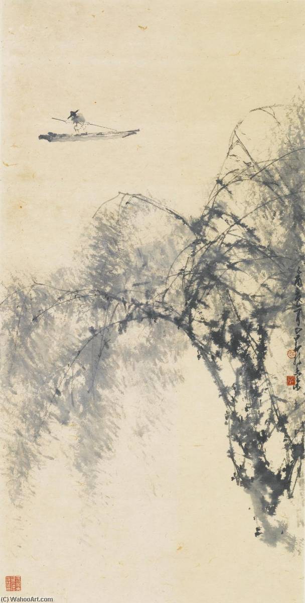 Willow Tree And Fisherman — Zhao Shao'ang